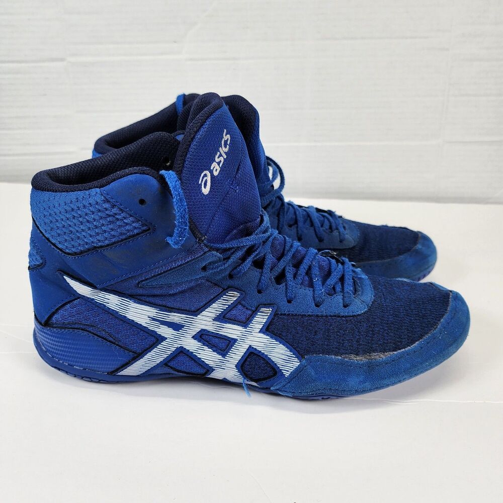 Asics Matcontrol 2 Wrestling Shoes Mens 11.5 Blue Boxing MMA 1081A029
